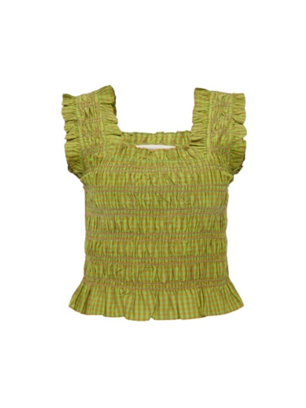Loeffler Randall Callie Top in Lime Check